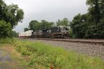 NS 8084 and 9615 with an eastbound stack train